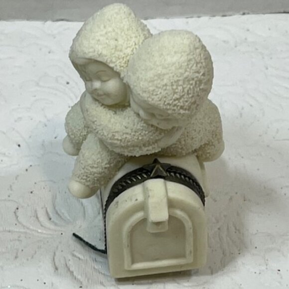 VTG Snow Babies Hugs & Kisses 1999 Hinged Mini Mailbox 2"x3" - Picture 5 of 16